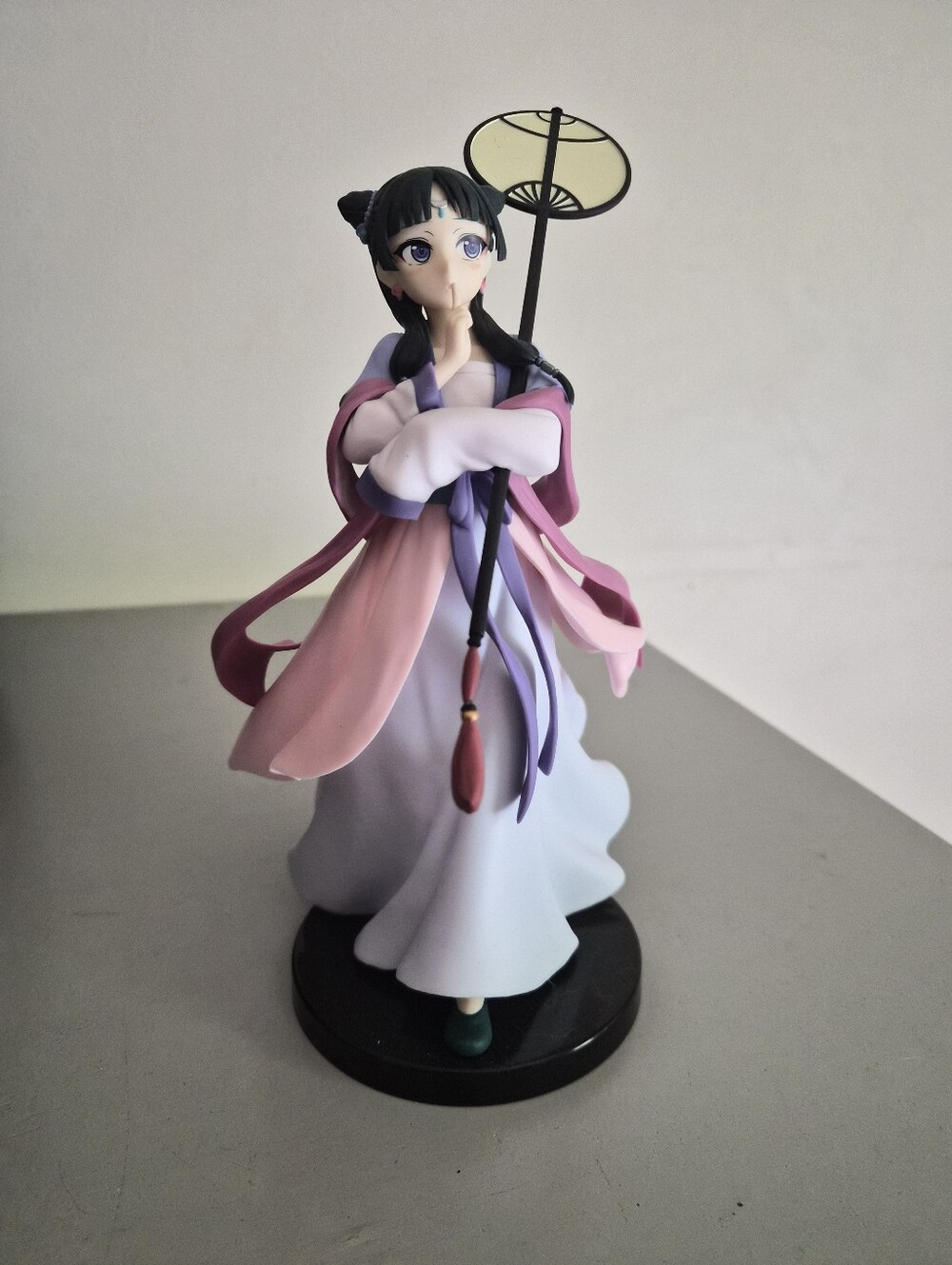Pastel Kimono Anime Figure with Parasol